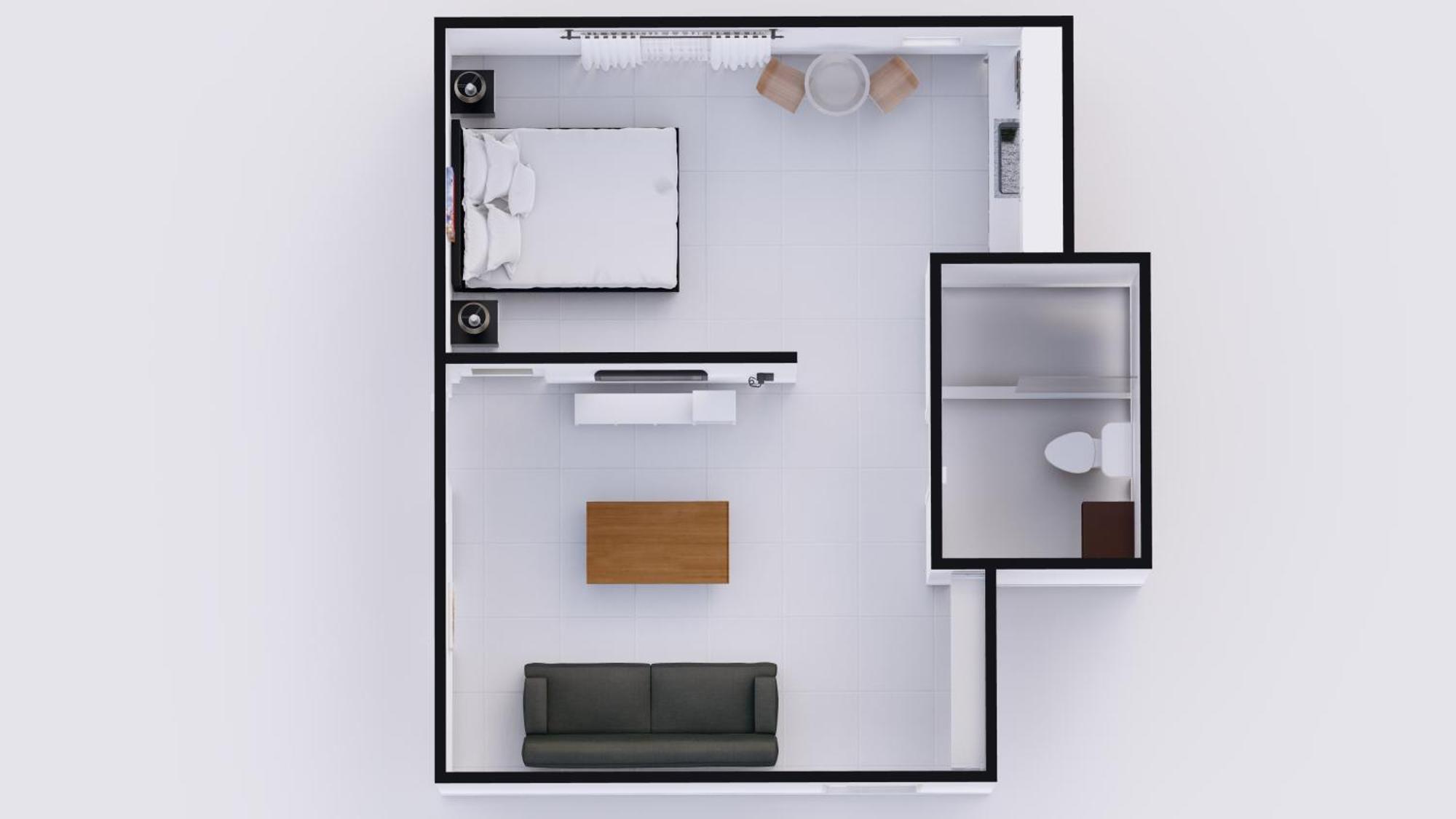 Suite Superior com 1 Quarto e Cozinha
