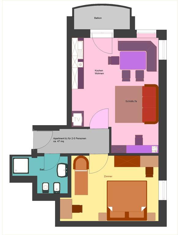 Appartamento Familiare con 1 Camera da Letto